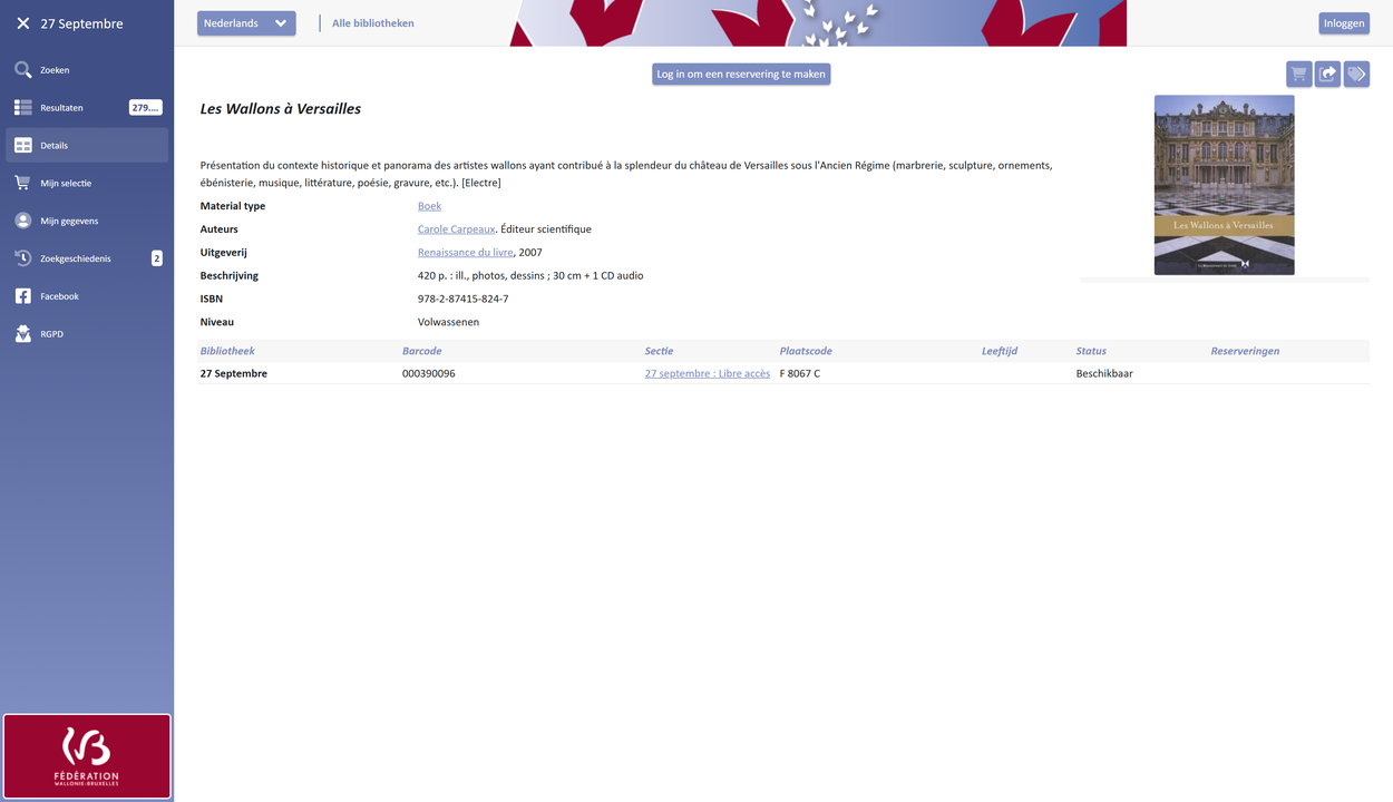 Bibliothèques 27 septembre